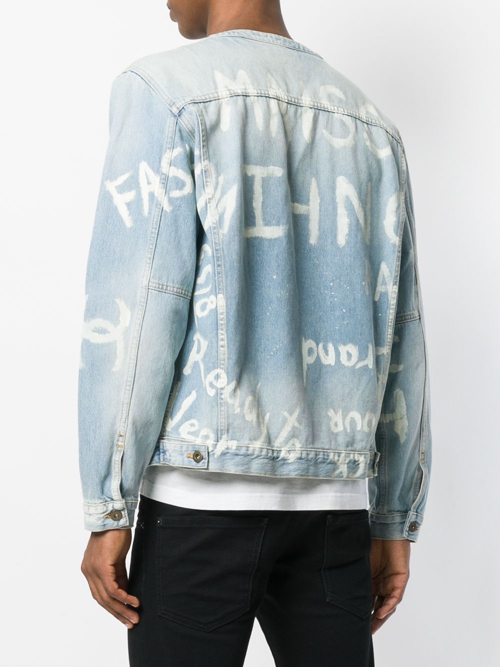 printed denim jacket - 4