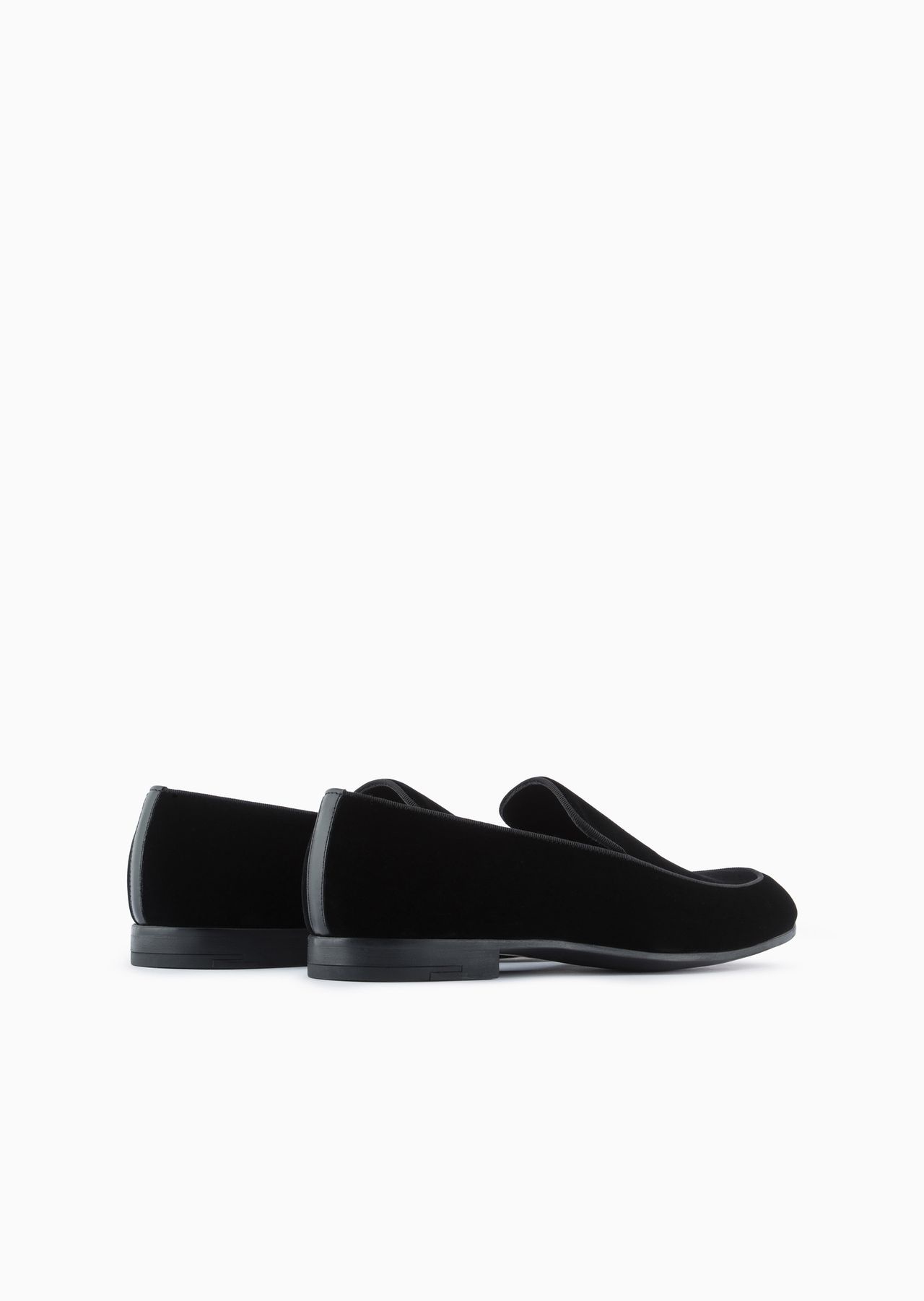 Velvet loafers with embroidered logo - 4