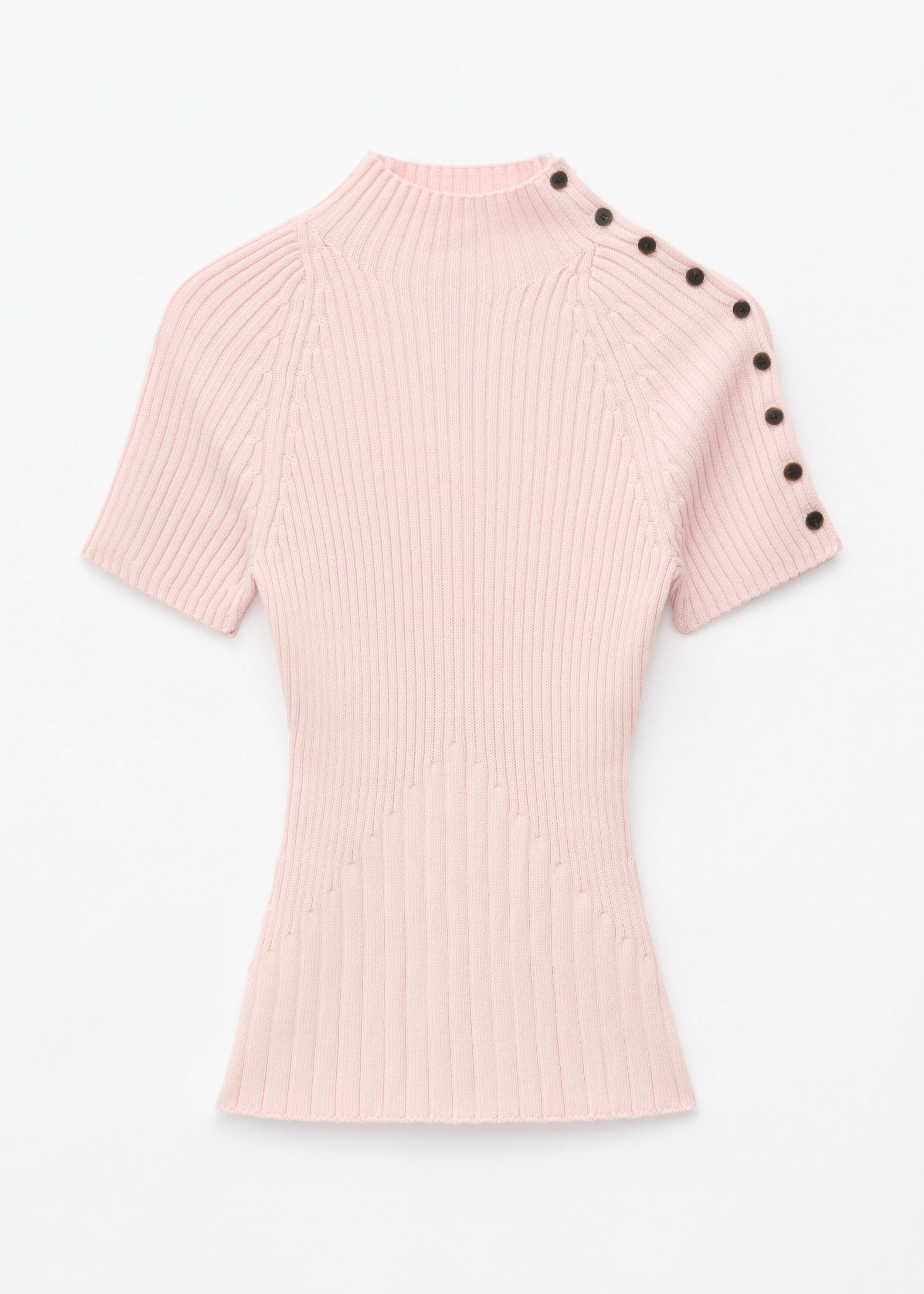 Mock-Neck Ribbed Top - 1