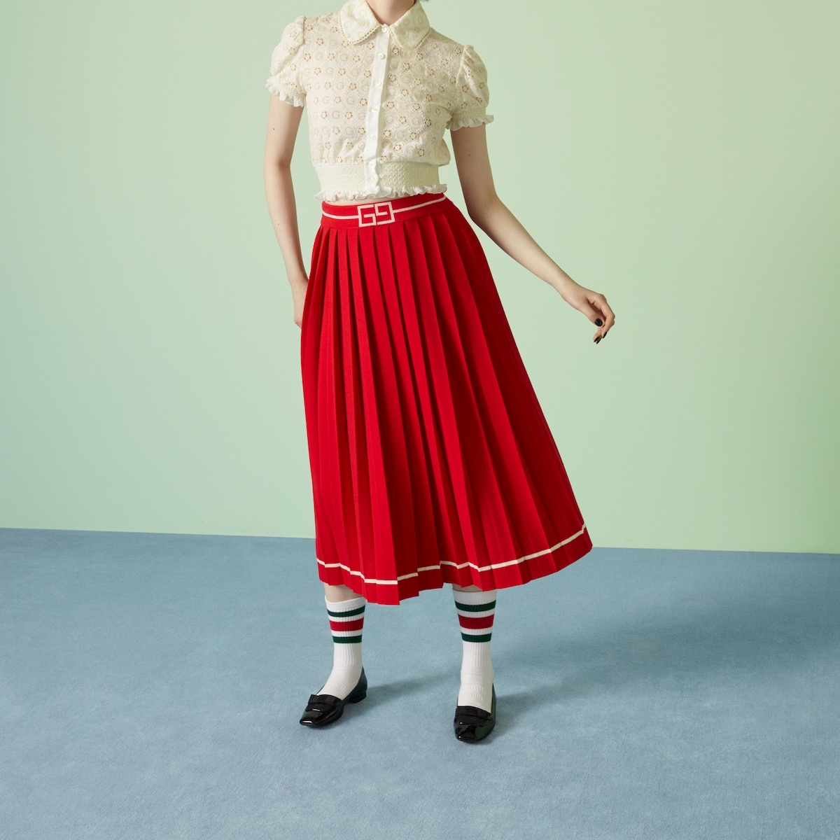 Extrafine wool jacquard skirt - 5