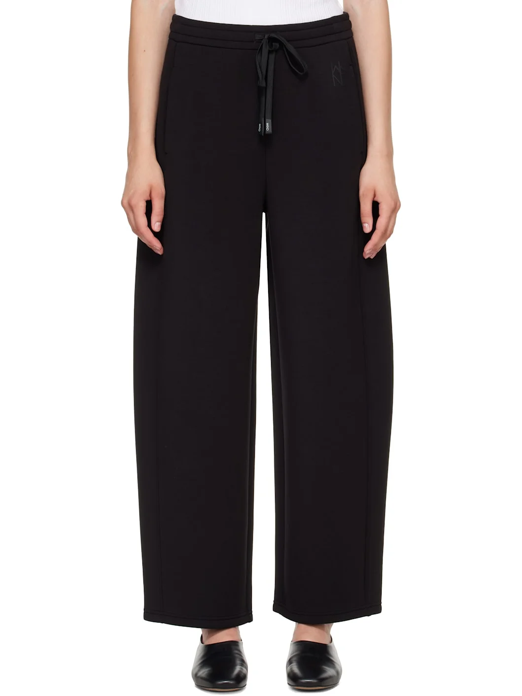 Black Scuba Jersey Getto Trousers - 1