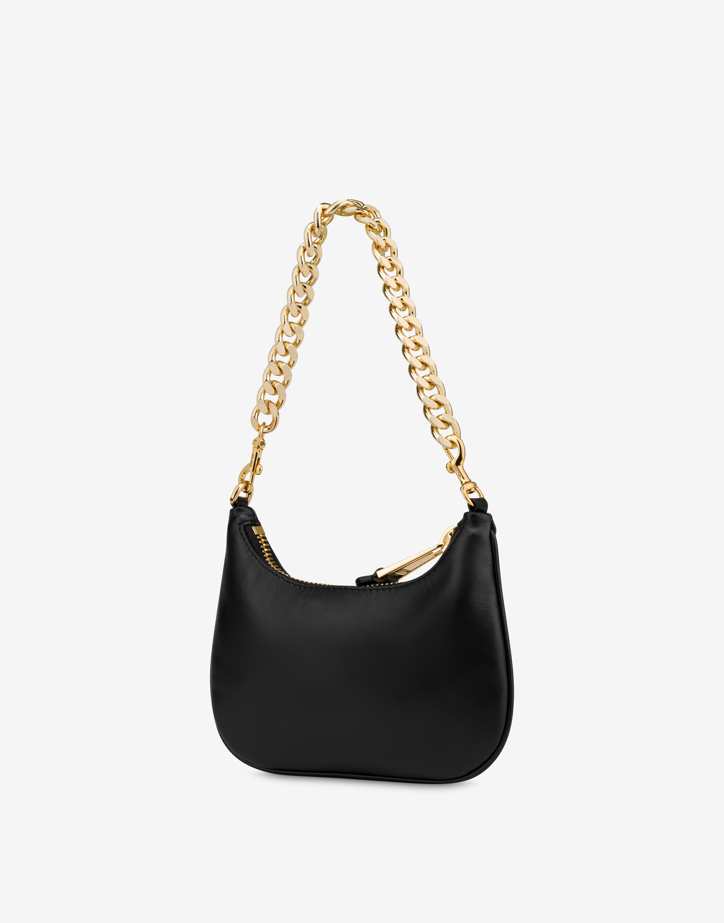 CRYSTAL LETTERING LOGO SMALL HOBO BAG - 2