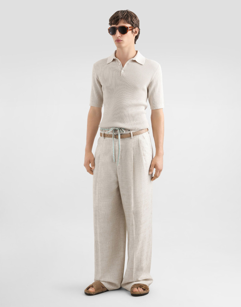Dolce & Gabbana Micro-rib cotton polo shirt outlook