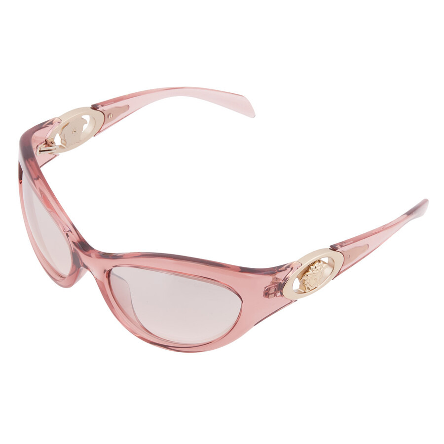 Versace Light Brown Silver Mirror Cat Eye Ladies Sunglasses VE4485 53228Z 59 - 3