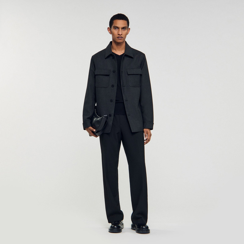 Sandro WOOL OVERSHIRT WITH POCKETS outlook