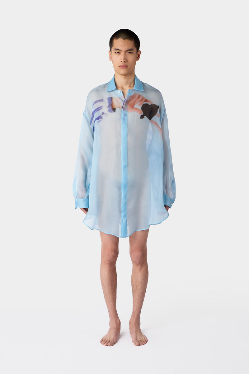 'CUORE DI PIETRA' MEGA OVER SHIRT / azure 5