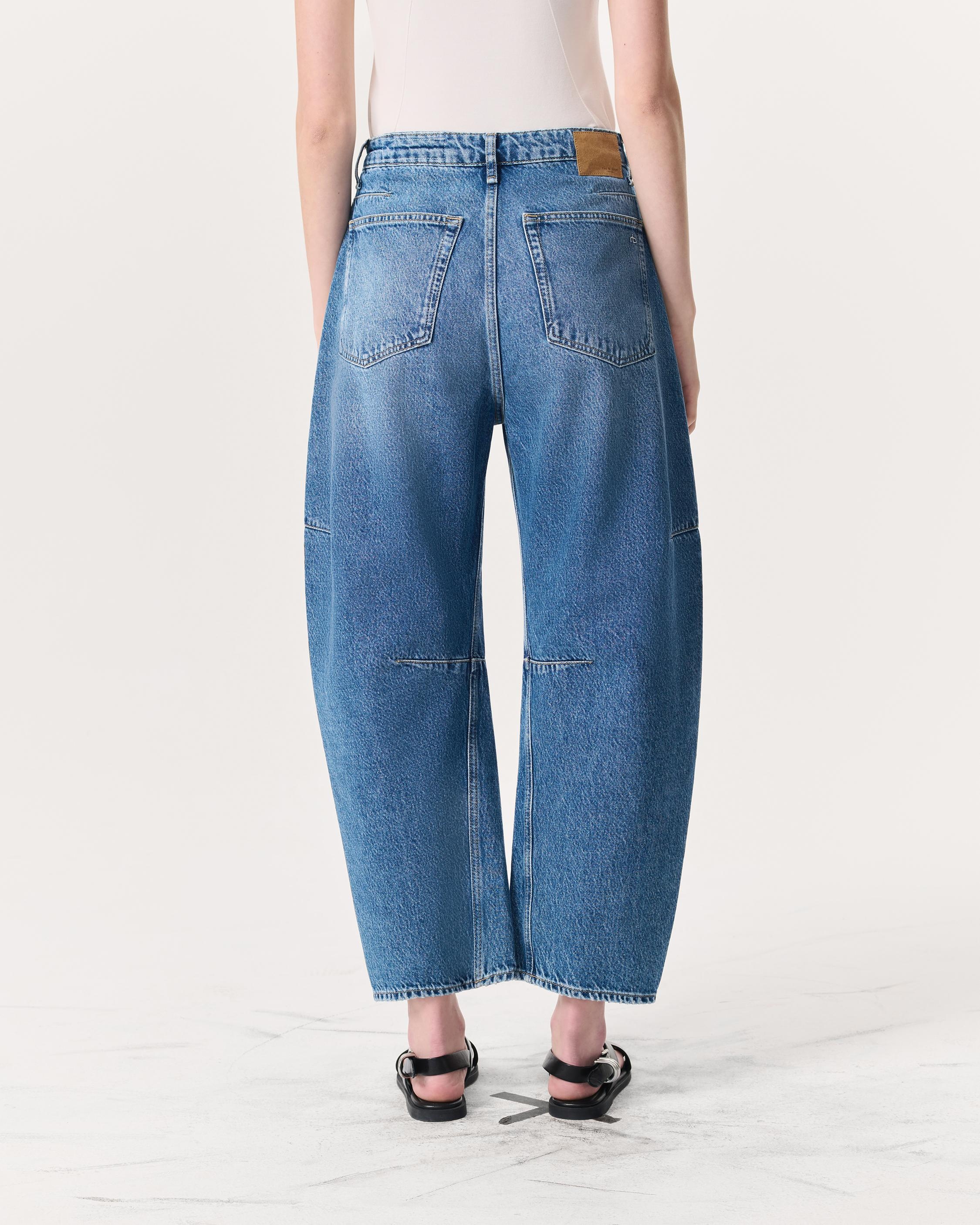 Charlie Ankle-Length Barrel Jeans
Lightweight Rigid Denim - 5