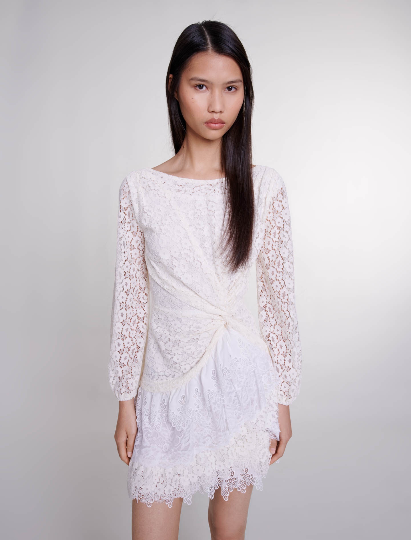 Draped lace dress - 5