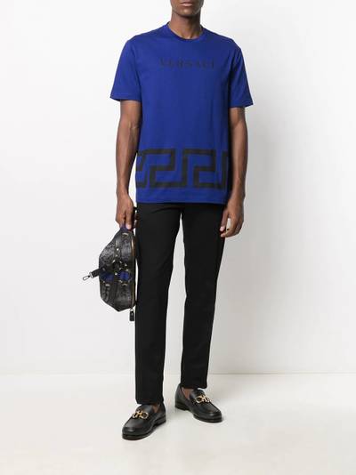 VERSACE embroidered logo tailored trousers outlook