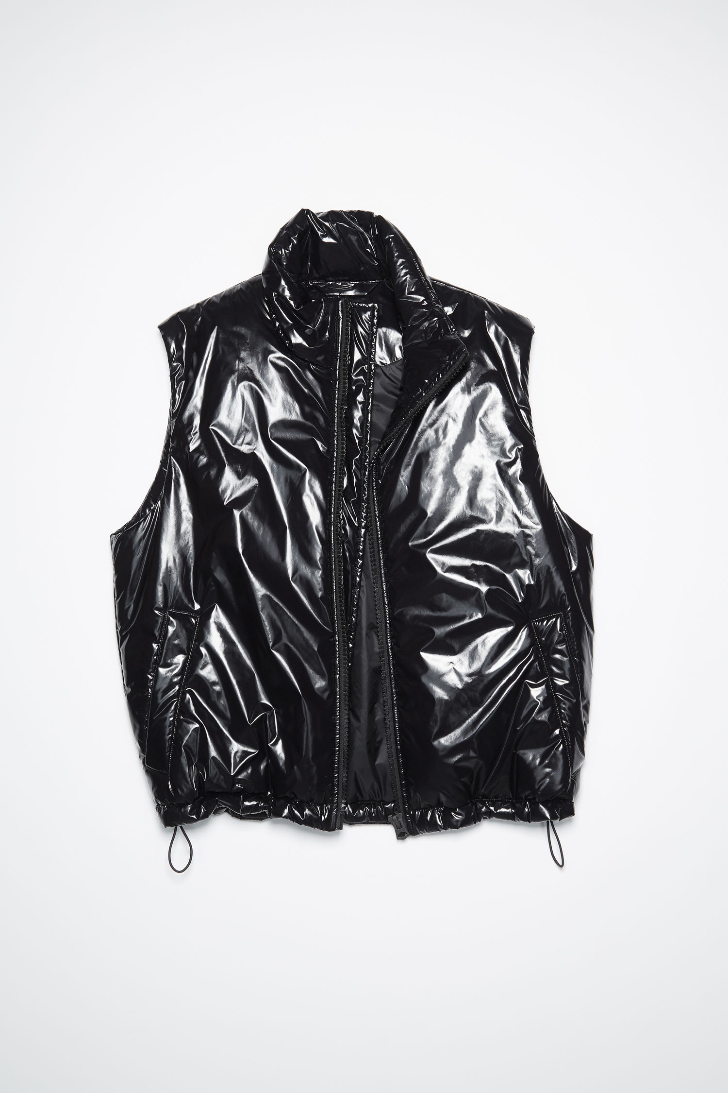 Nylon puffer vest - Black - 1