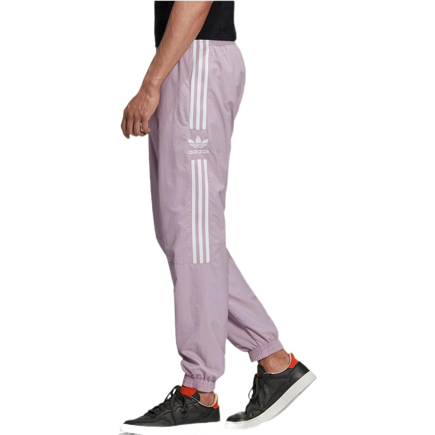 Men's adidas originals Solid Color Stripe Logo Straight Bundle Feet Sports Pants/Trousers/Joggers Pi - 5