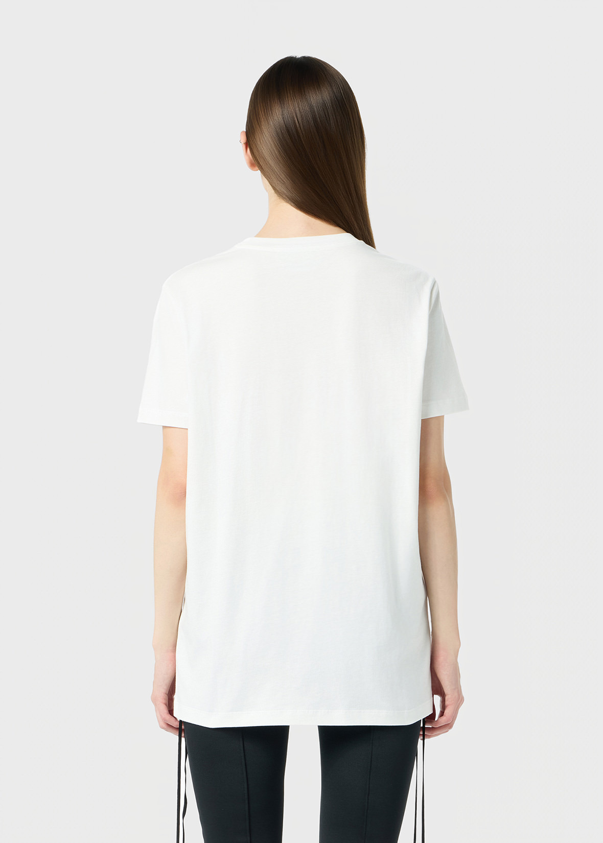 JERSEY T-SHIRT WITH BLUMARINE LOGO EMBROIDERY IN RHINESTONES - 4
