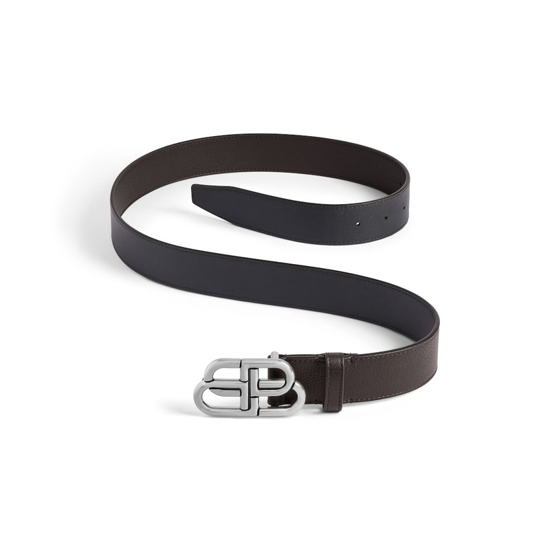 BALENCIAGA Men's Bb Large Belt in Espresso outlook