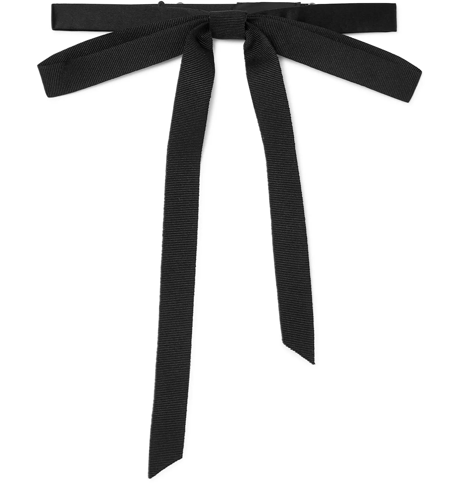 Pre-Tied Silk-Grosgrain Bow Tie - 1