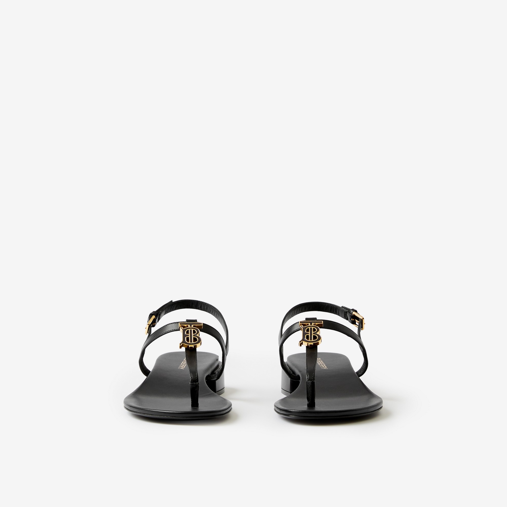Monogram Motif Leather Sandals - 2