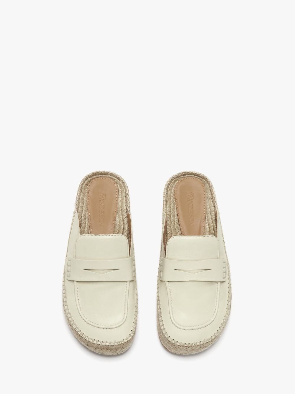 LEATHER ESPADRILLE LOAFER MULES - 4