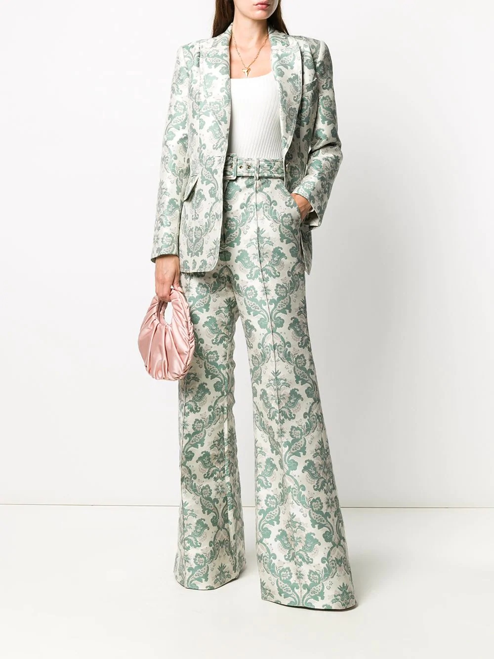 Ladybeetle brocade wool trousers - 2