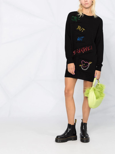 Moschino slogan-detail jumper dress outlook