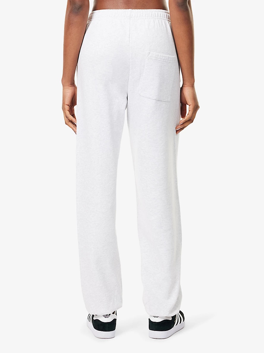 Ny Crest Brand-Embroidery Straight-Leg Mid-Rise Cotton-Jersey Jogging Bottoms - 4
