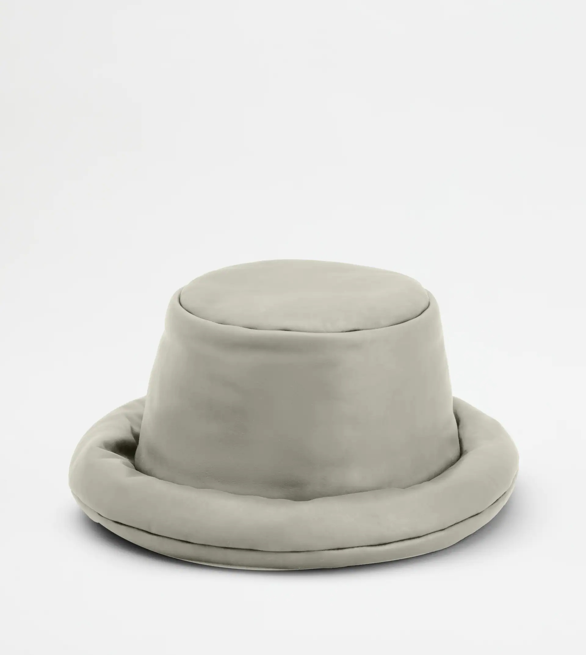 HAT IN LEATHER - GREY - 1