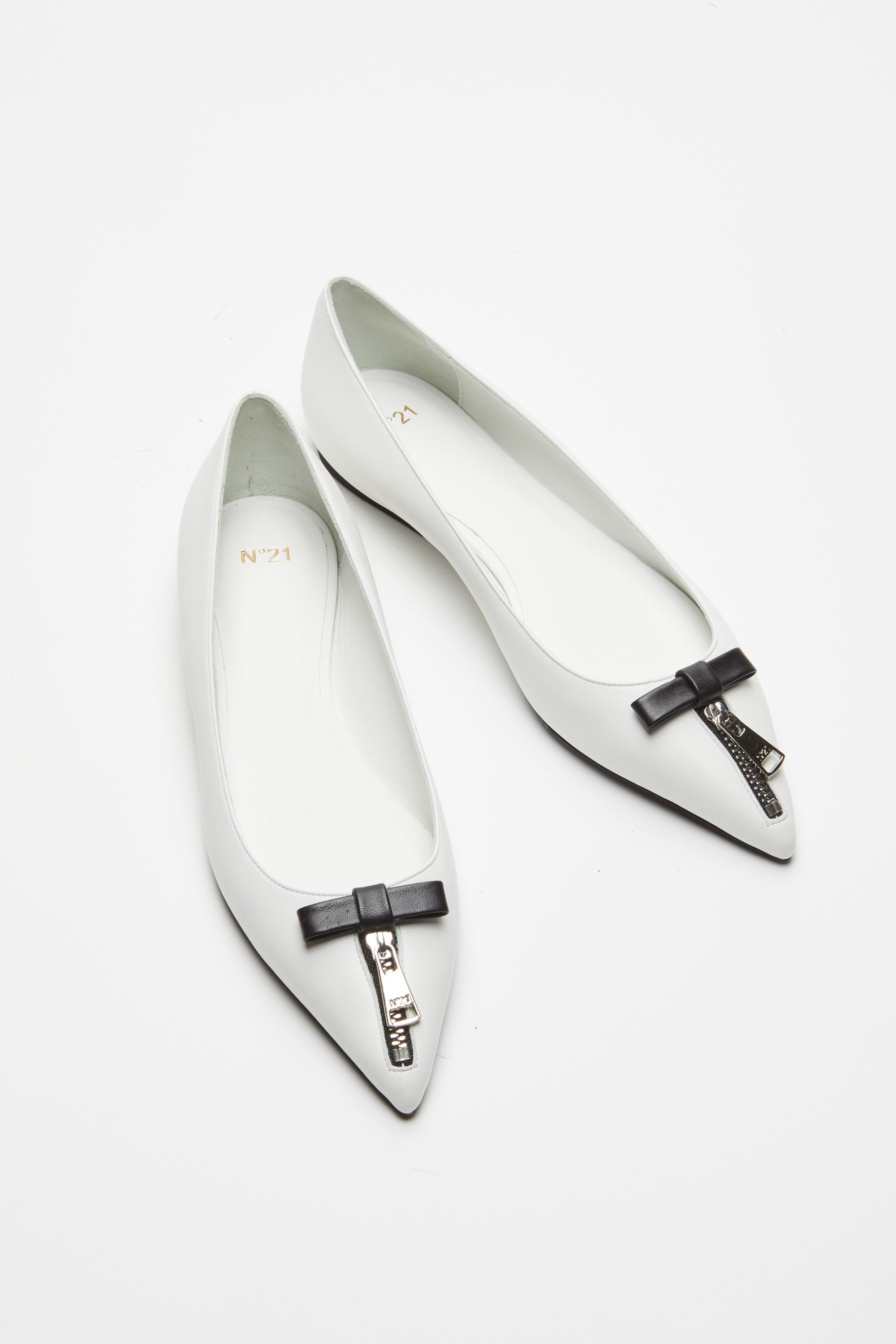 ZIP-DETAIL BALLET PUMPS - 5