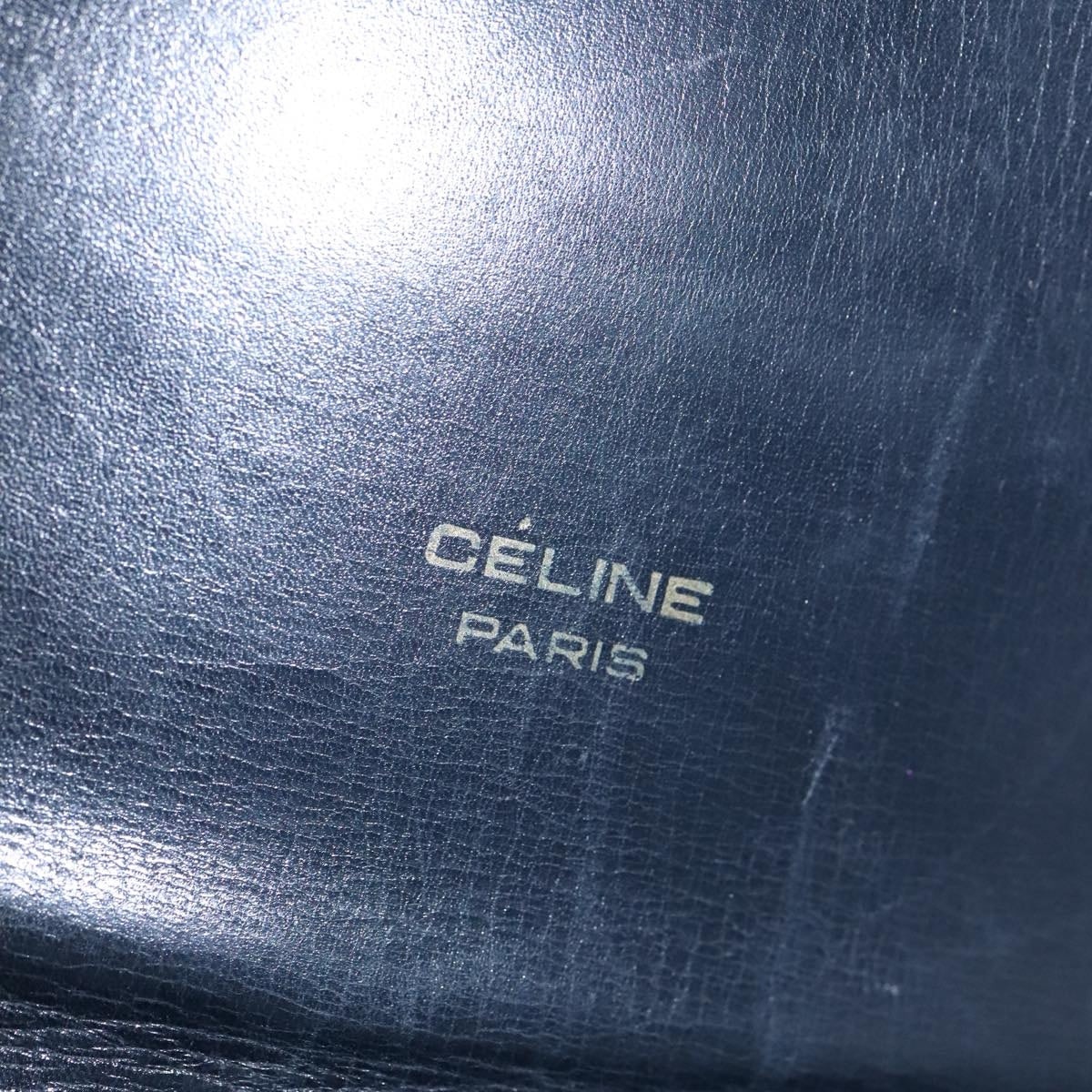 CELINE C Sulky Shoulder Bag Canvas Leather Navy - 16