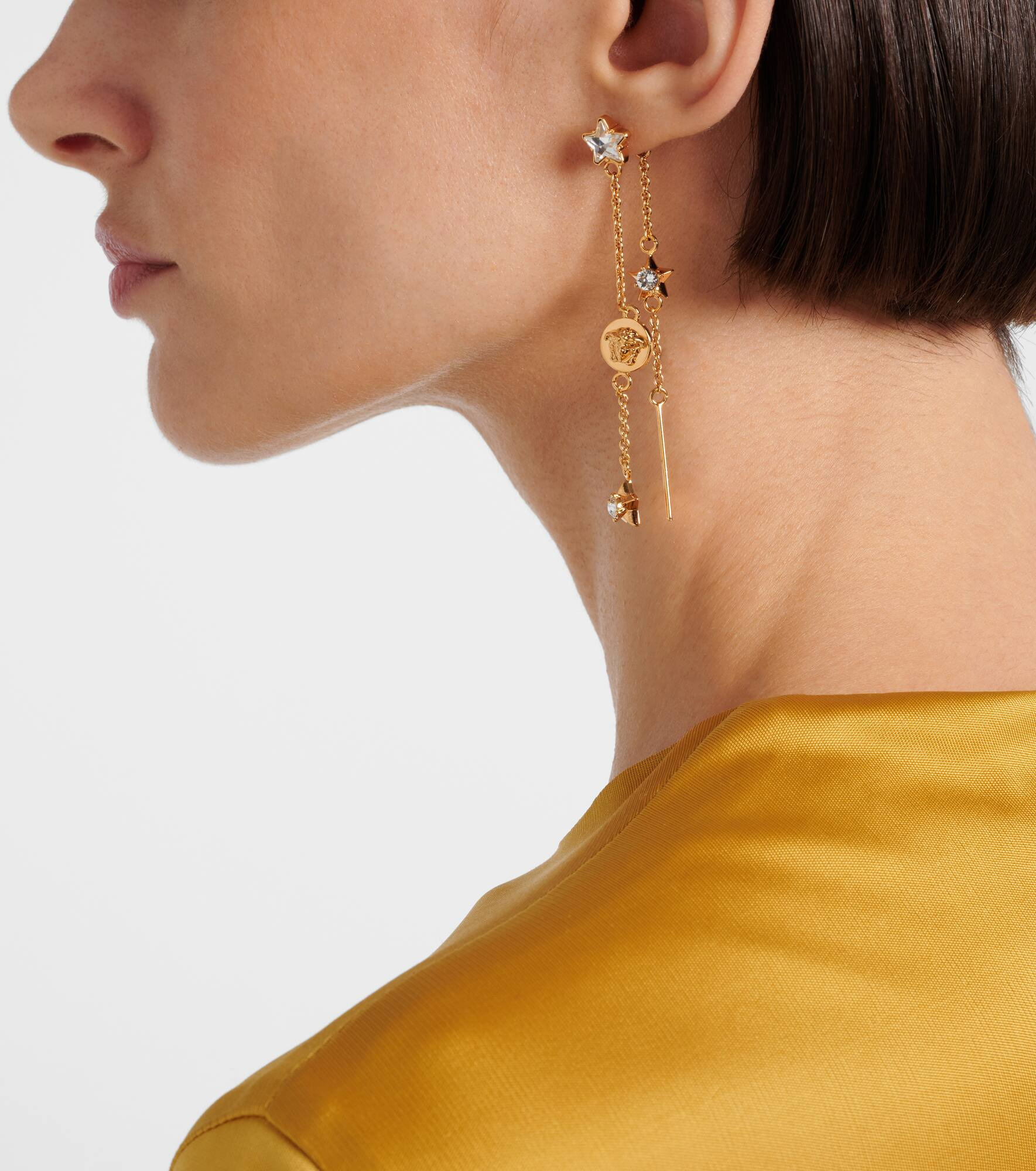 Medusa crystal-embellished drop earrings - 6