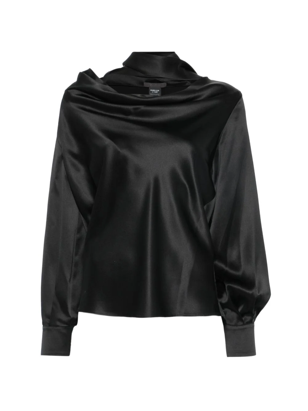 cowl-neck silk blouse - 1