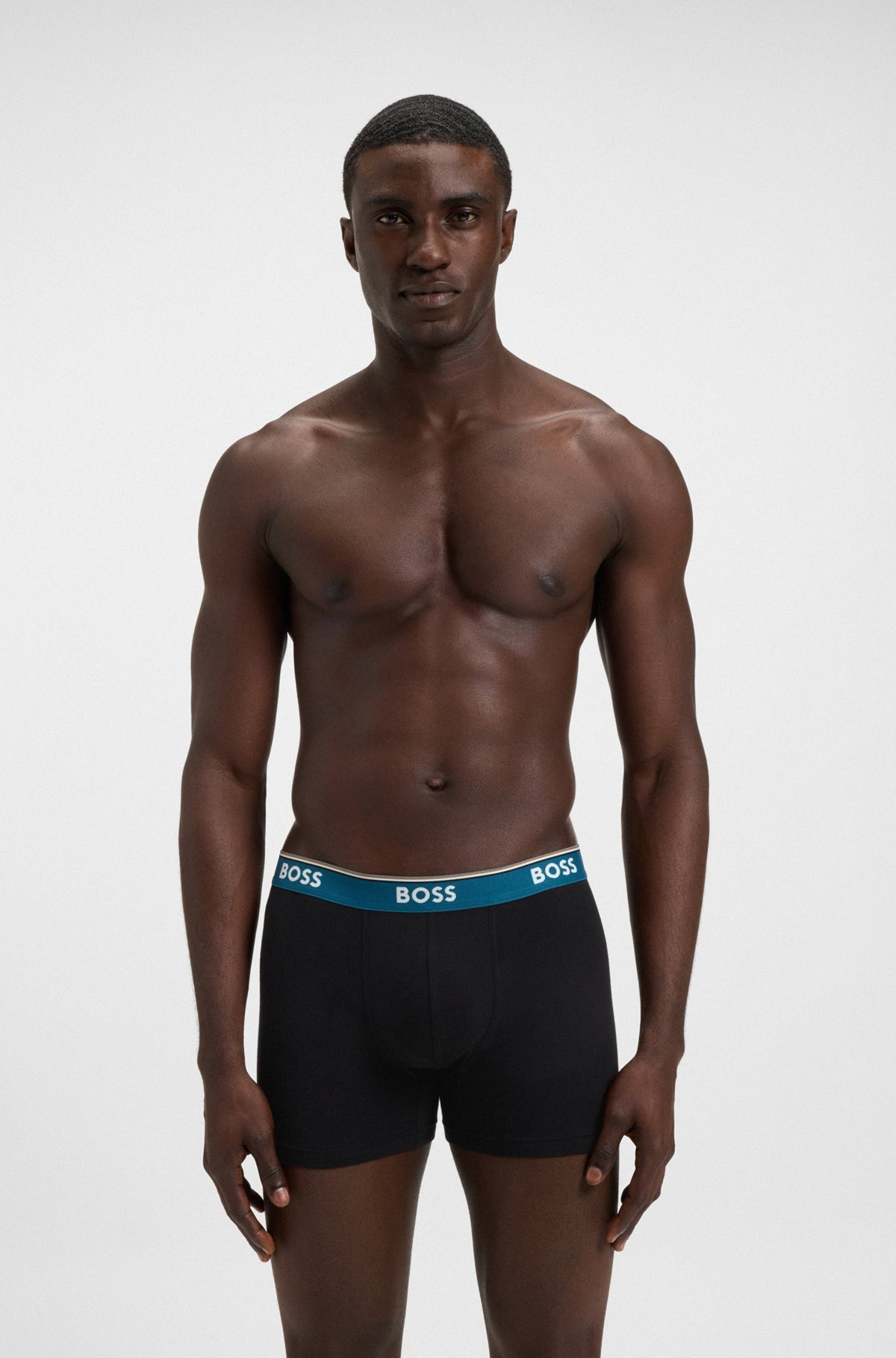 THREE-PACK OF STRETCH-COTTON BOXER BRIEFS WITH LOGOS - 2