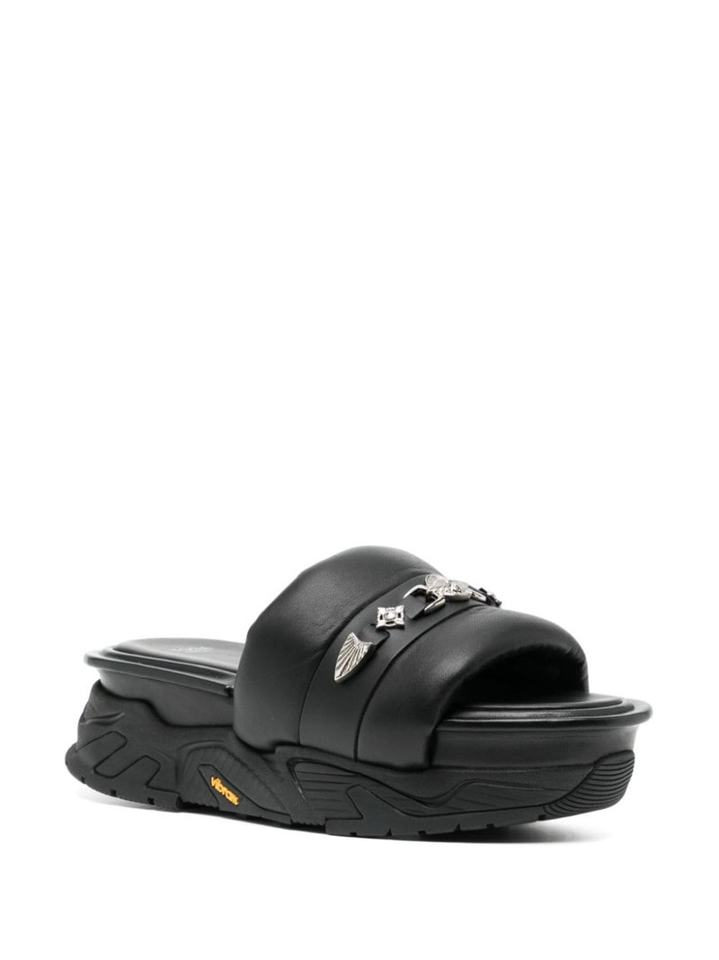 TOGA VIRILIS studded leather sandals outlook