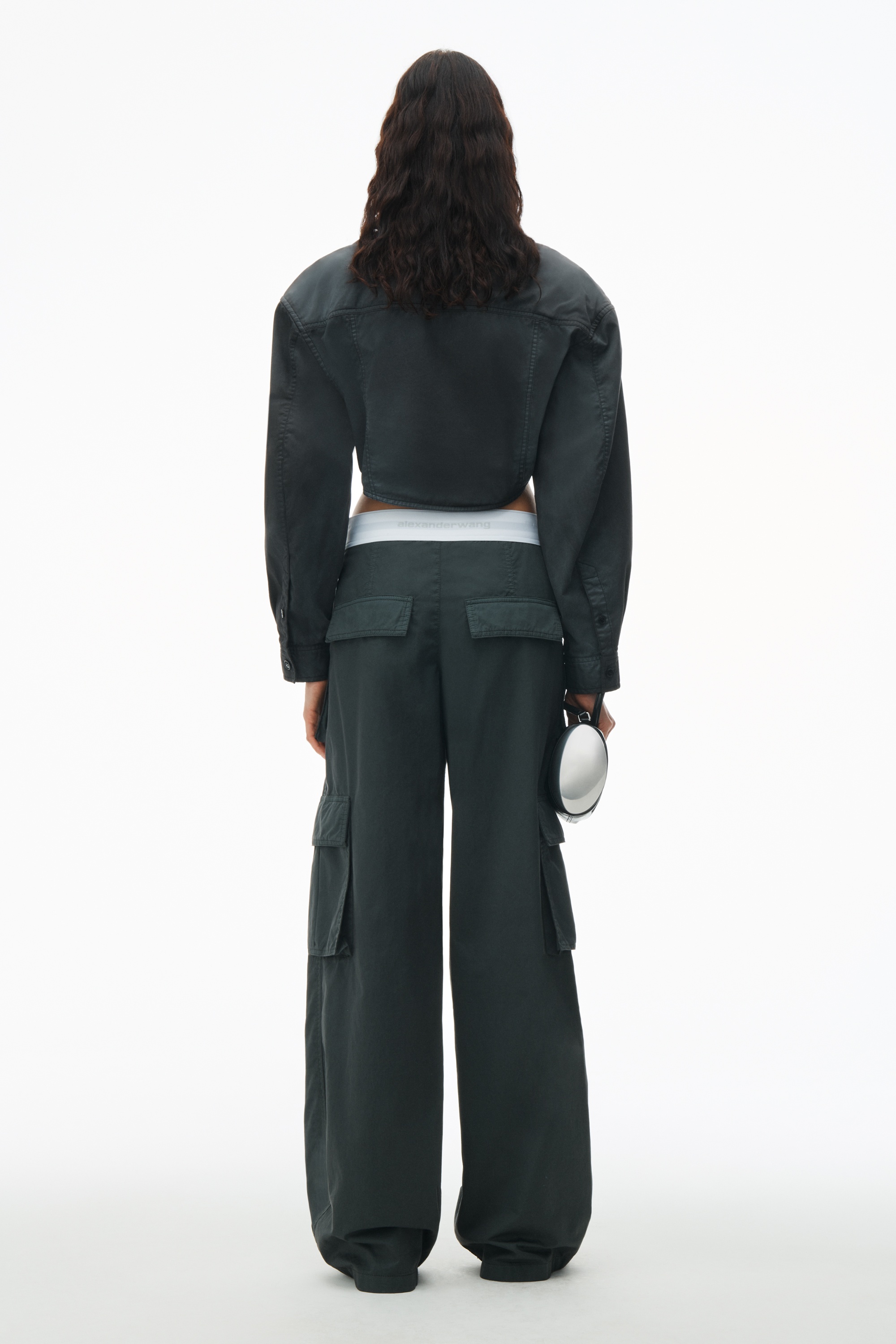 Mid-Rise Cargo Rave Pants in Cotton Twill - 4