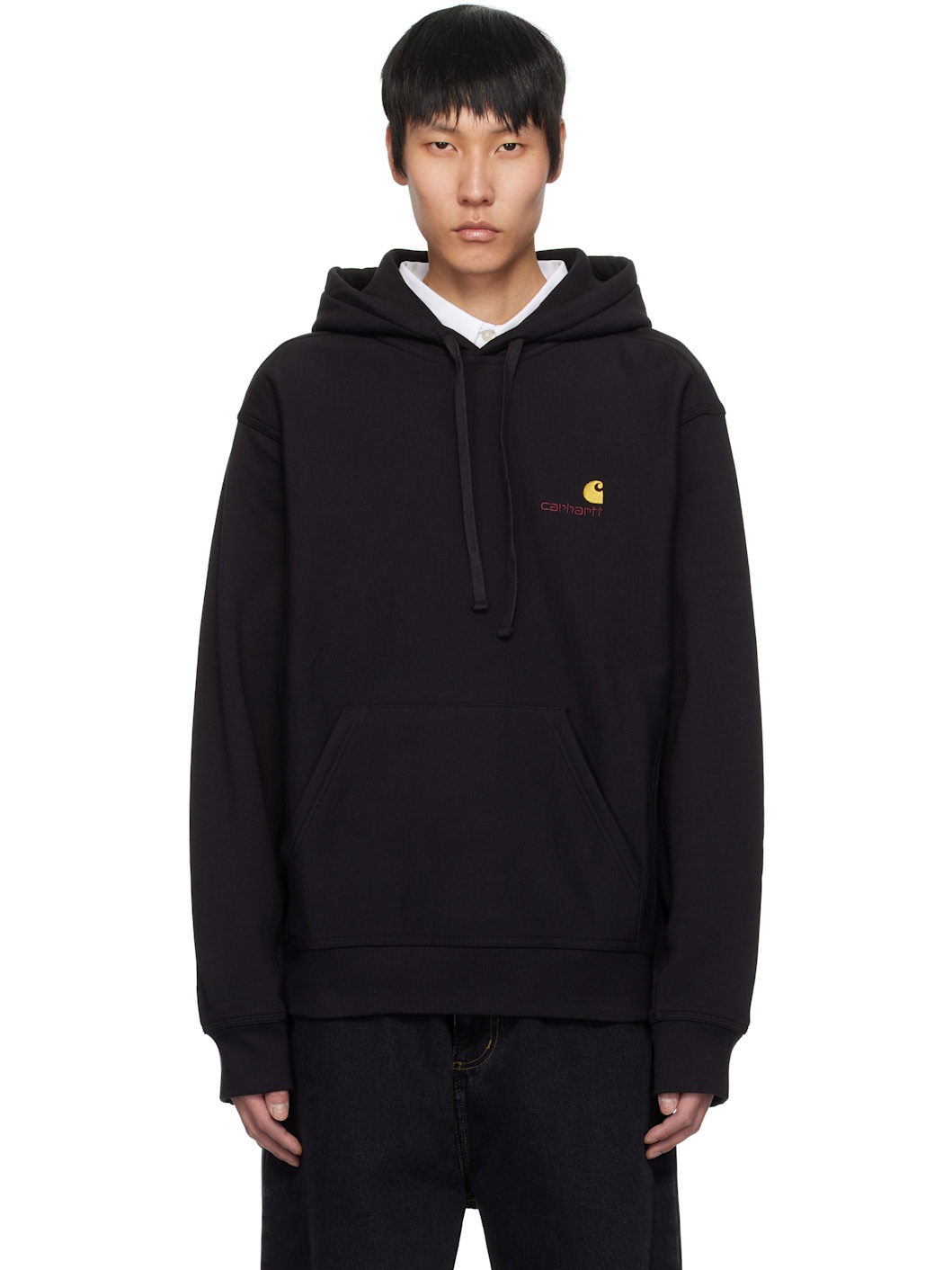 Black American Script Hoodie - 1