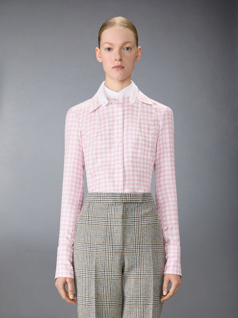 SILK TWILL GINGHAM SHIRT 3