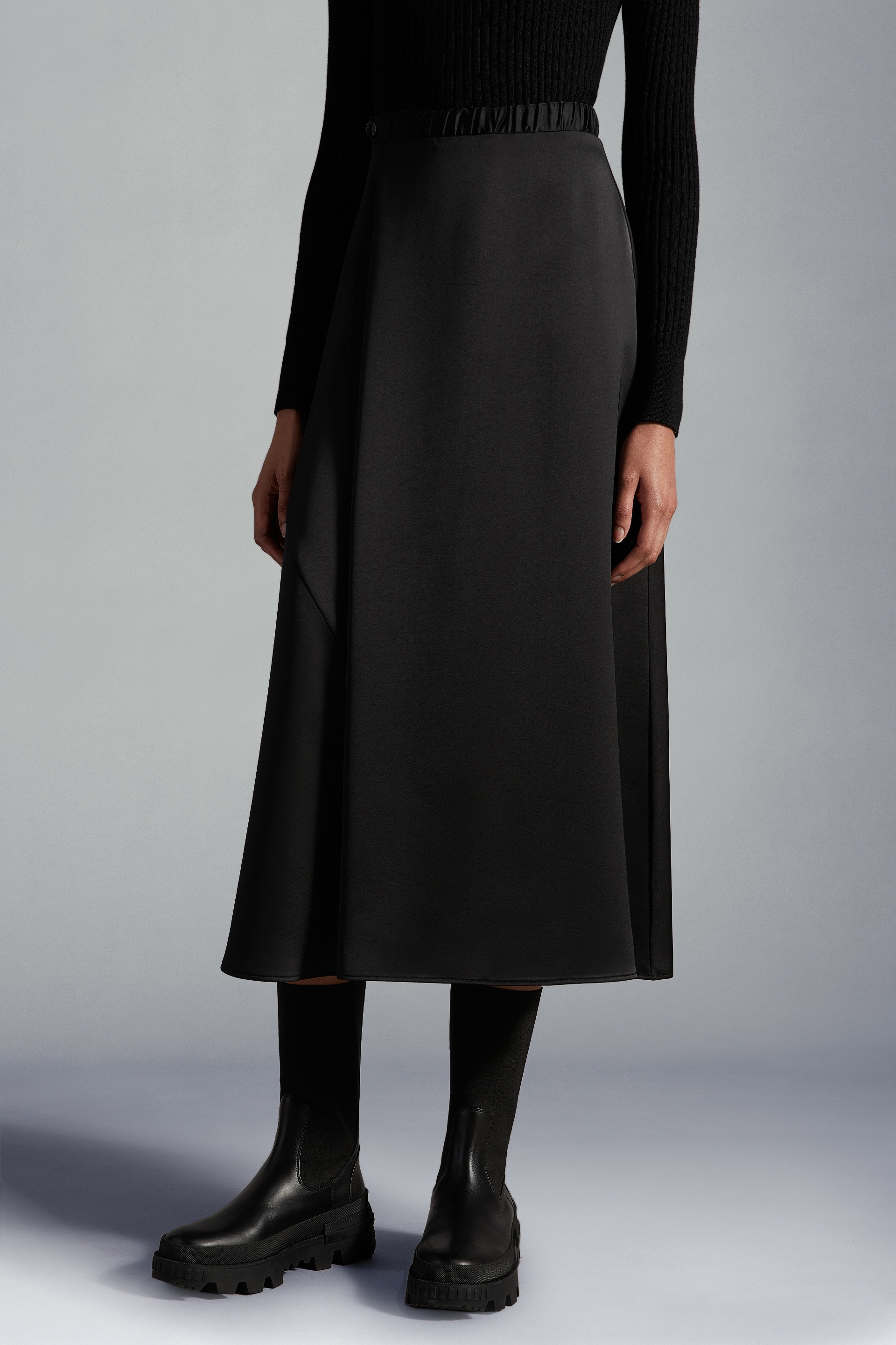 Satin Midi Skirt - 3