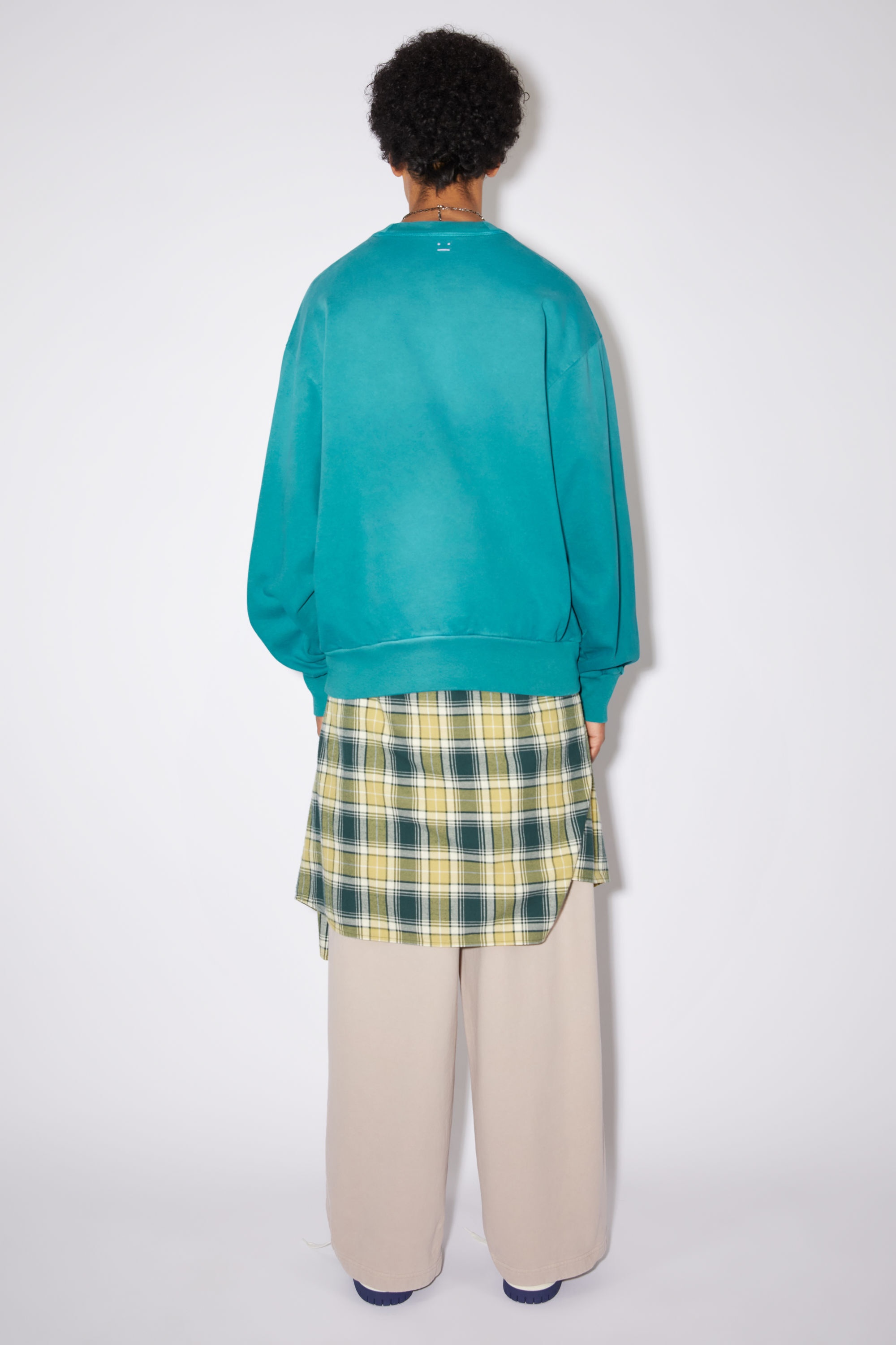 Crew neck sweater - Relaxed fit - Sea green - 3