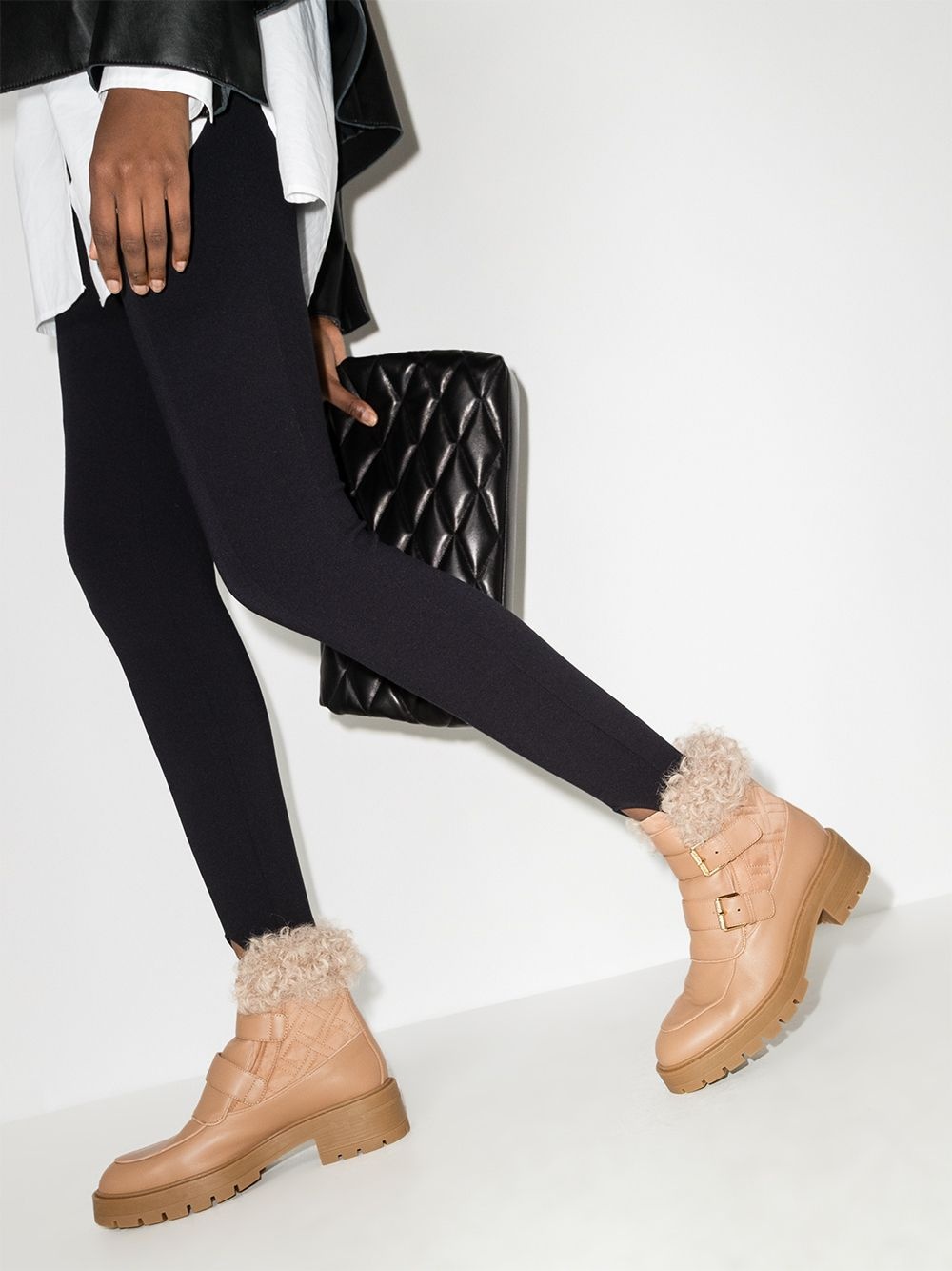 Ryan faux-fur buckle-strap boots - 3