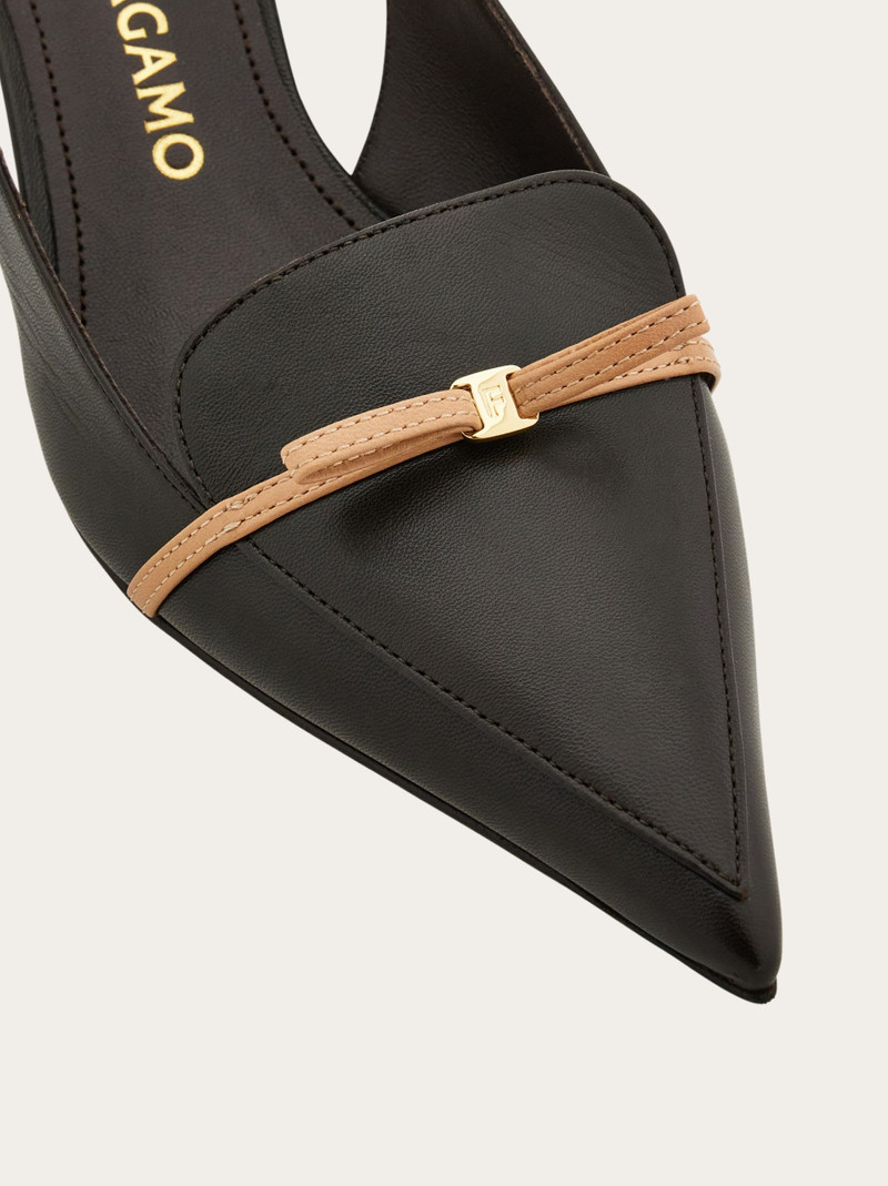 Slingback with bow mini bow detail 6