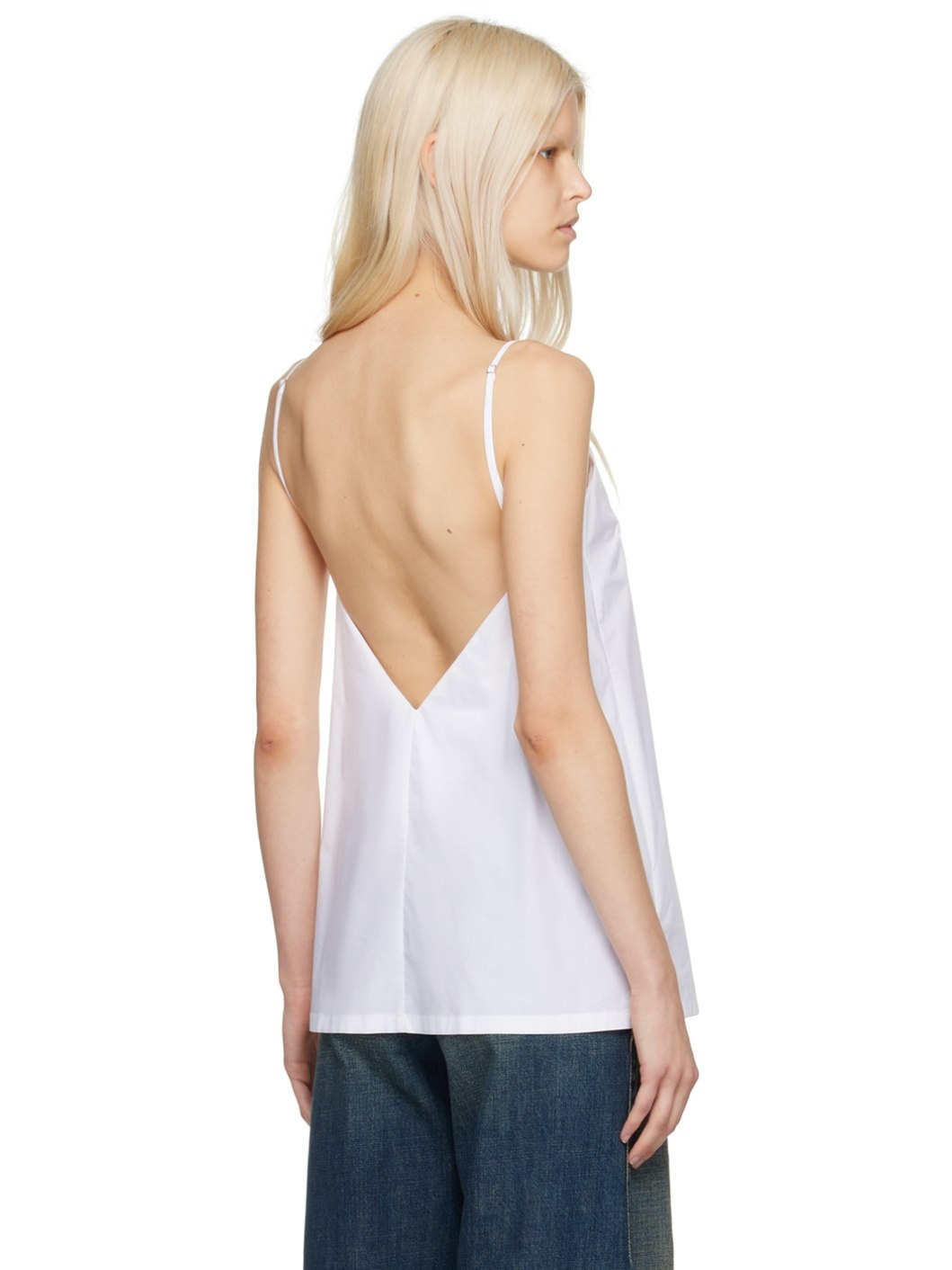 White Low Back Camisole - 3