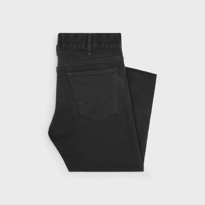 CELINE skinny jeans in pure black stone wash denim outlook