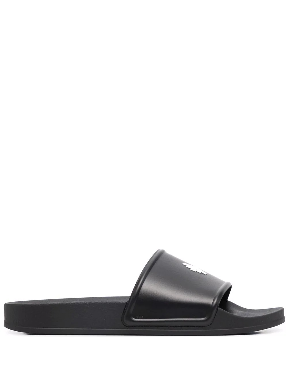 Cross faux-leather slides - 1