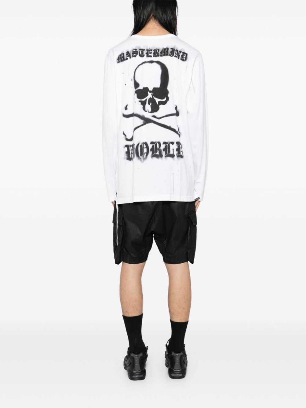 logo print long-sleeves T-shirt - 3