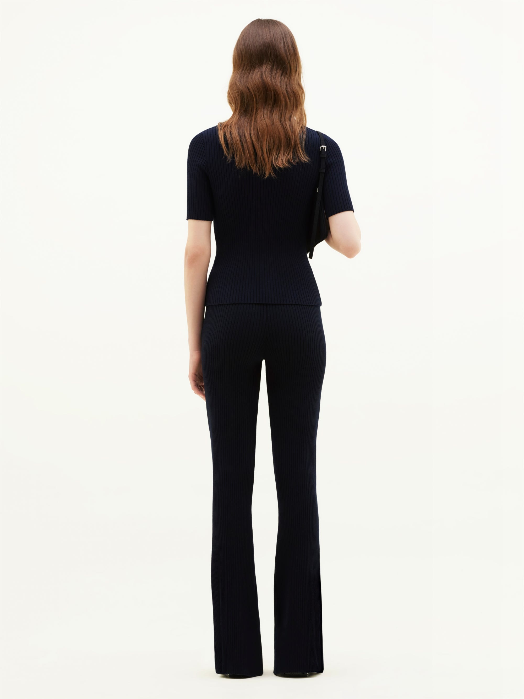 REEDITION SHORT SLEEVES RIB KNIT SWEATER - 4