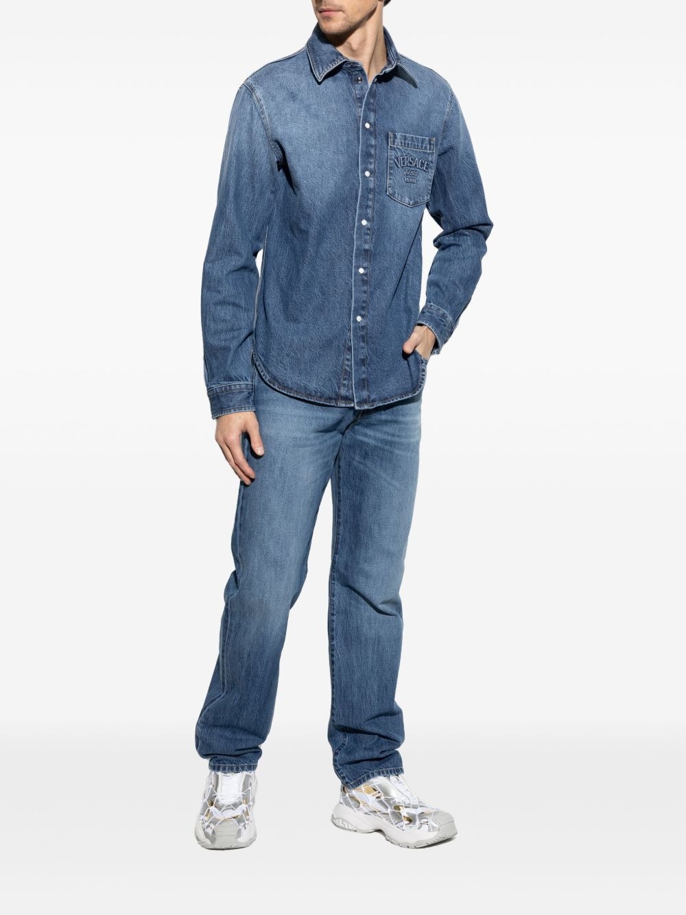 logo-patch jeans - 2