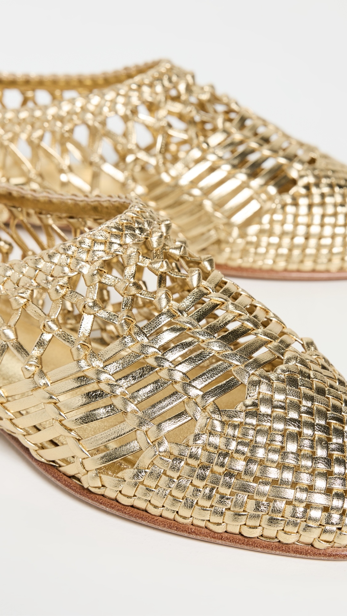 Eden Metallic Open Weave Ballet Flats - 5