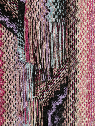 Missoni zigzag-pattern crochet-knit scarf outlook