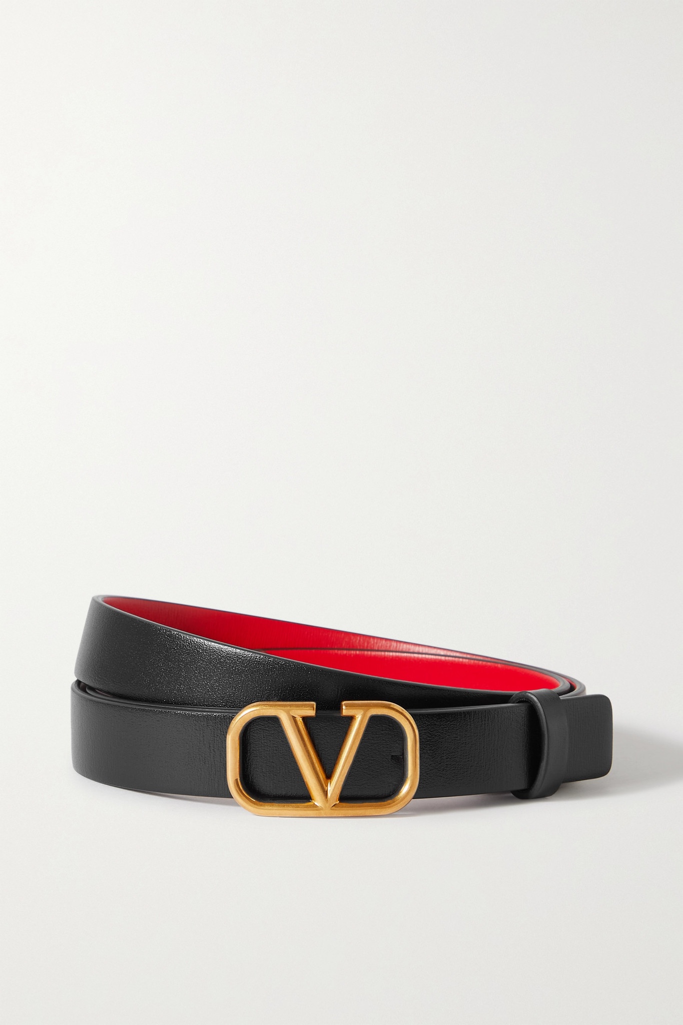 Valentino Garavani VLOGO reversible leather belt - 1