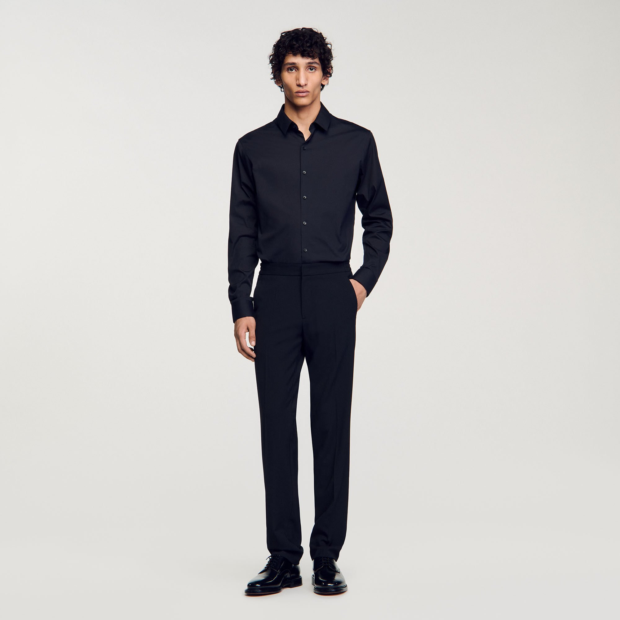 FITTED STRETCH COTTON SHIRT - 2