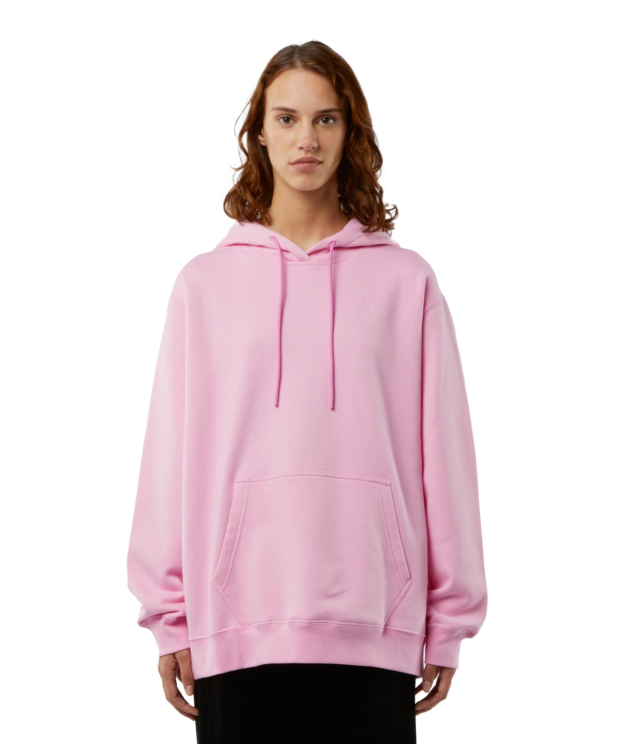 Oversized sweatshirt with a maxi logo print on the hood - 3