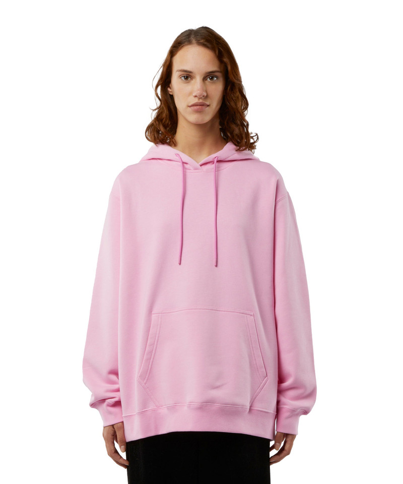 Oversized sweatshirt with a maxi logo print on the hood 3
