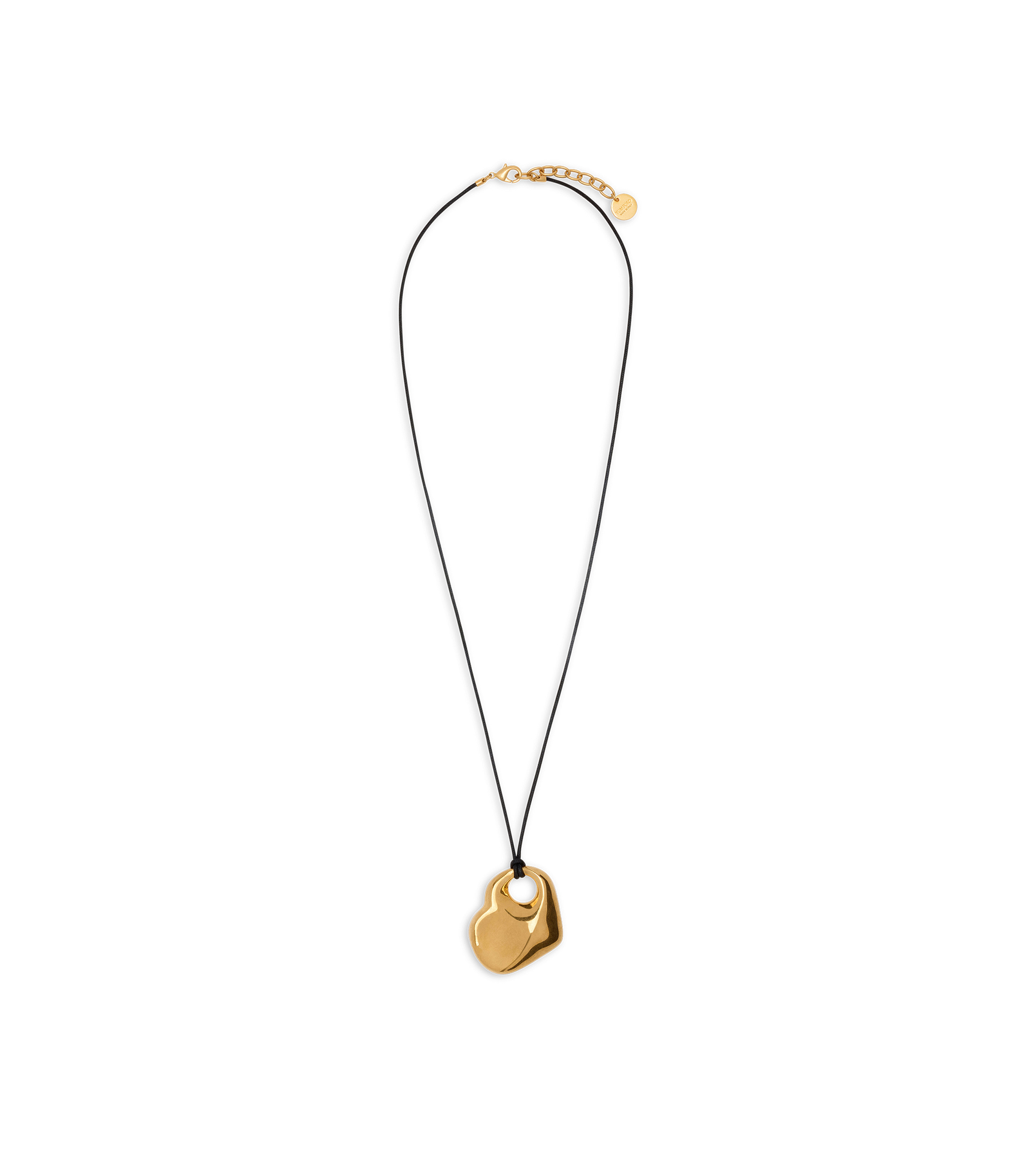 BRASS AND LEATHER AMOR NECKLACE - 1